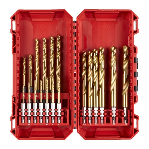 Zestaw wierteł do metalu HSS-G TiN RED HEX 2.0-10.0mm Milwaukee 19szt.