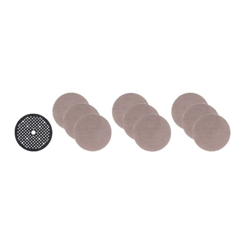 Zestaw Siatka ścierna 150 mm P80 P120 P180 podkładka Milwaukee 10 szt.