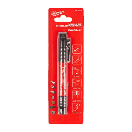 Marker dwustronny INKZALL końcówka sfazowana/cienka Milwaukee