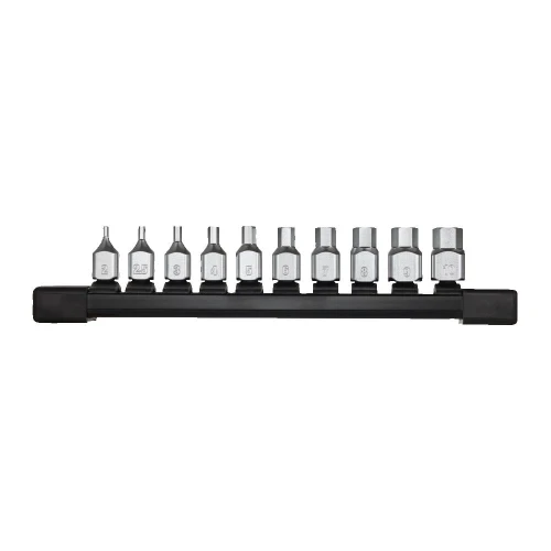 Zestaw krótkich nasadek bitowych metrycznych hex 1/4" 10 szt. Milwaukee