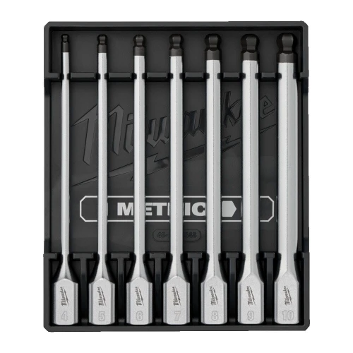 Zestaw długich nasadek kulistych metrycznych Hex 3/8" 7 szt. Milwaukee