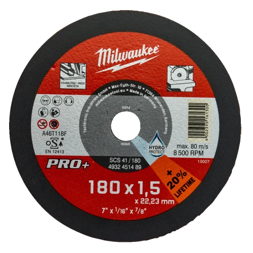 Tarcza do cięcia metalu 180x1.5 INOX Milwaukee