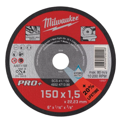 Tarcza do cięcia metalu 150x1.5 INOX Milwaukee