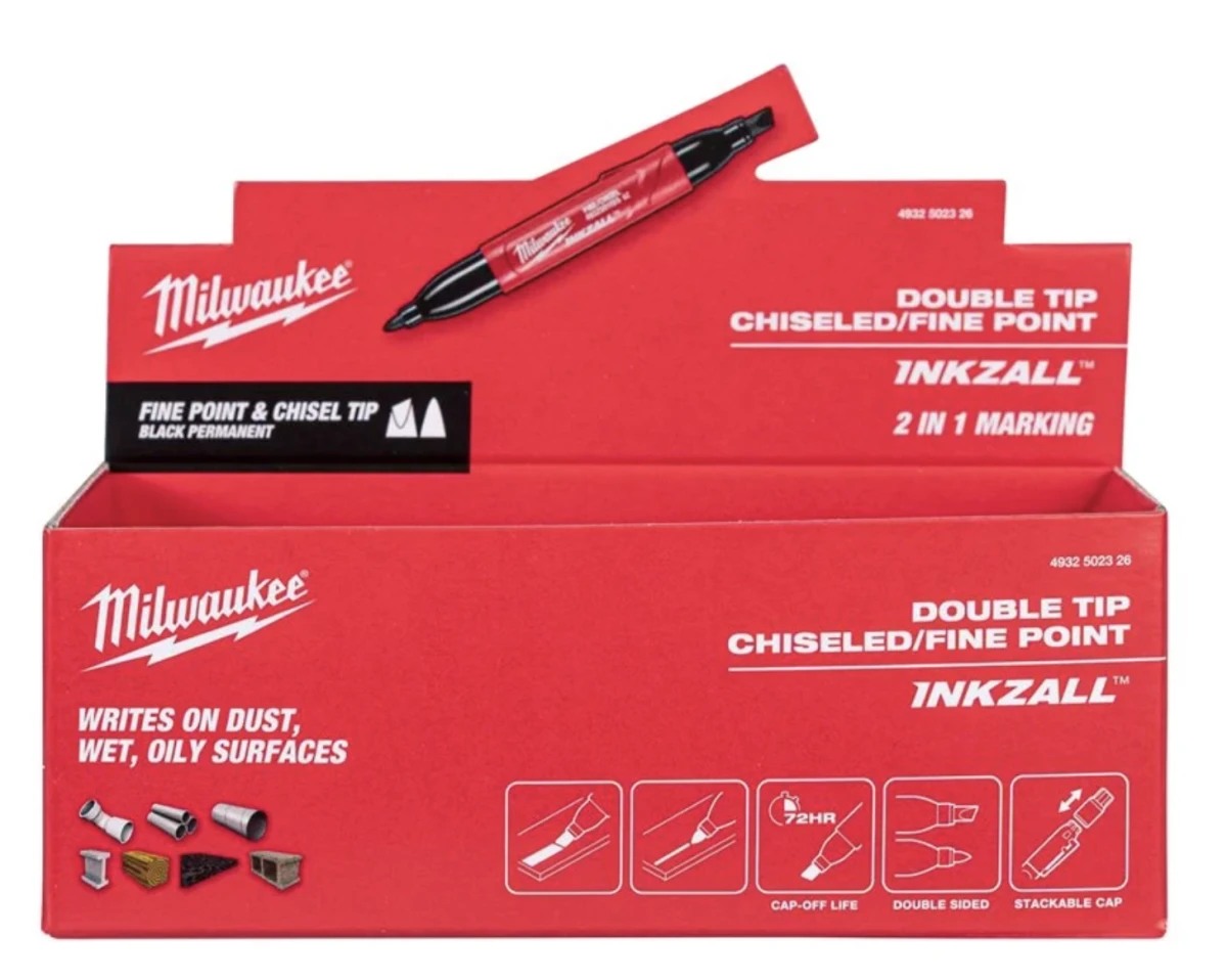 Marker dwustronny INKZALL końcówka sfazowana/cienka Milwaukee 4932502326.jpg
