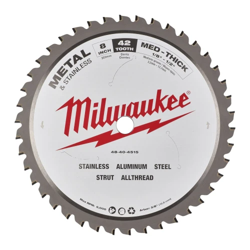 Tarcza pilarska do metalu 203x5/8"x1.8 42Z Milwaukee