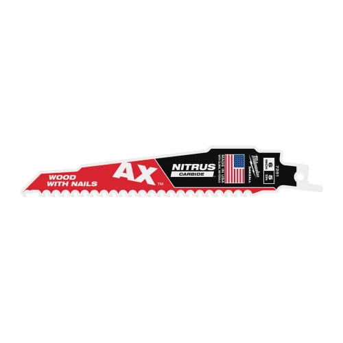 Brzeszczot do drewna z metalem AX Nitrus Carbide 150mm Milwaukee 5szt.