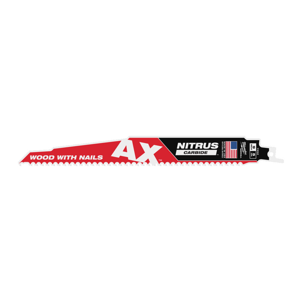 Brzeszczot do drewna z metalem AX Nitrus Carbide 230mm Milwaukee 5szt. 48477252.jpg
