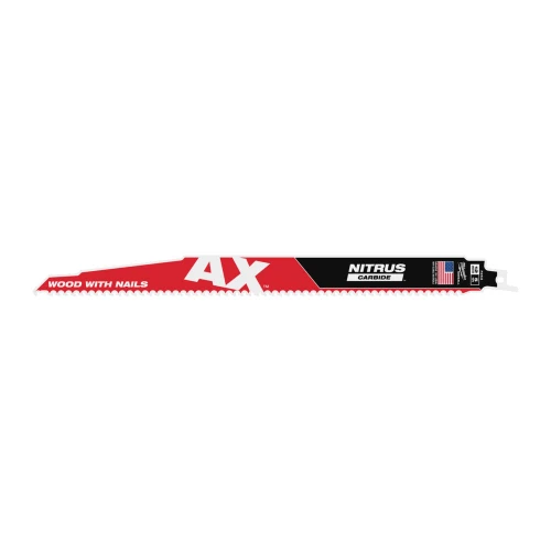 Brzeszczot do drewna z metalem AX Nitrus Carbide 300mm Milwaukee 5szt.