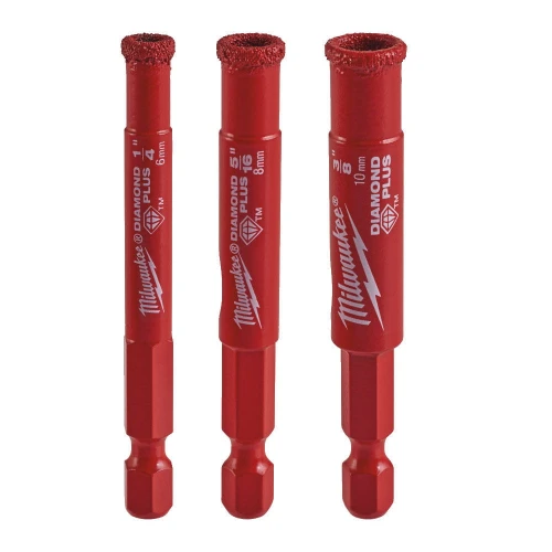 Zestaw wierteł diamentowych 6, 8, 10mm Milwaukee
