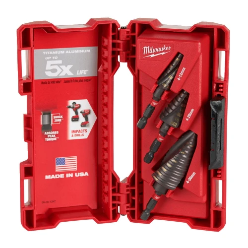 48899266 Zestaw wierteł stopniowych udarowych Milwaukee - 48899266 ...