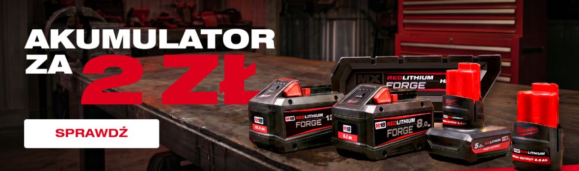 Promocja Milwaukee - Akumulator za 2zł - bezprzewodu bezprzewodu.pl