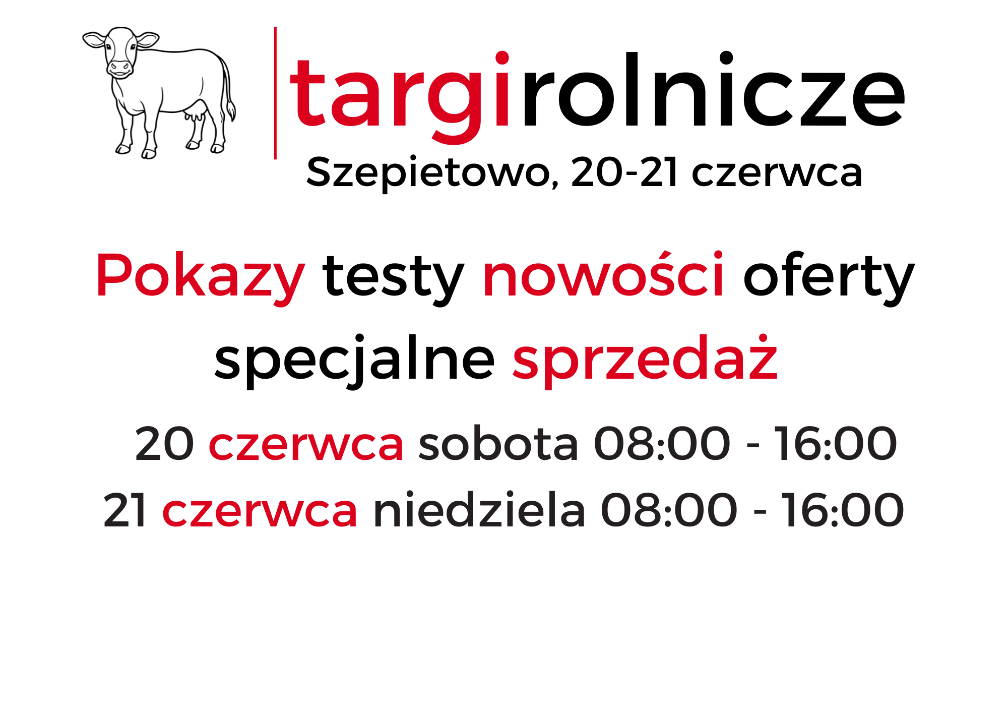 Targi Rolnicze 20-21 czerwca Szepietowo